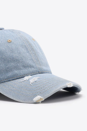 Distressed Adjustable Baseball Cap-Teresa's Fashionista LLC