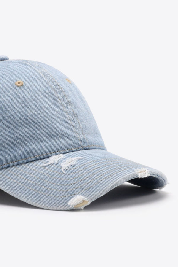 Distressed Adjustable Baseball Cap-Teresa's Fashionista LLC
