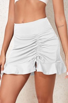 Ruched Elastic Waist Swim Skirt-Teresa's Fashionista LLC