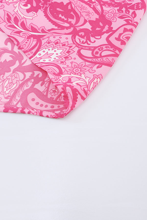 Paisley Print Flounce Sleeve Maxi Dress-Teresa's Fashionista LLC