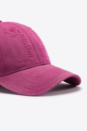 Distressed Adjustable Baseball Cap-Teresa's Fashionista LLC