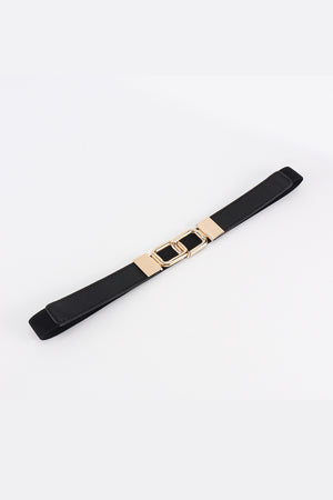 Geometric Double Buckle Elastic Belt-Teresa's Fashionista LLC