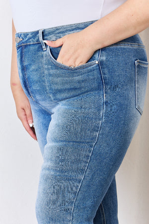 RISEN Full Size High Rise Ankle Flare Jeans - Teresa's Fashionista LLC