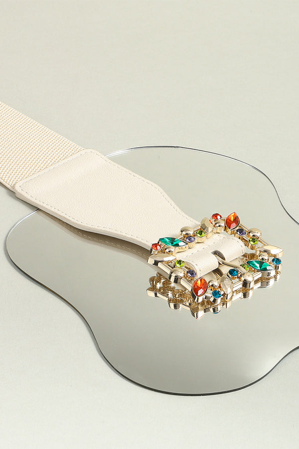 Multicolored Leaf Buckle Elastic Belt-Teresa's Fashionista LLC