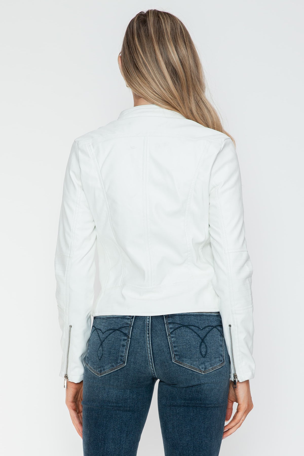 Snobbish PU Leather Zip Up Jacket with Pockets - Teresa's Fashionista LLC