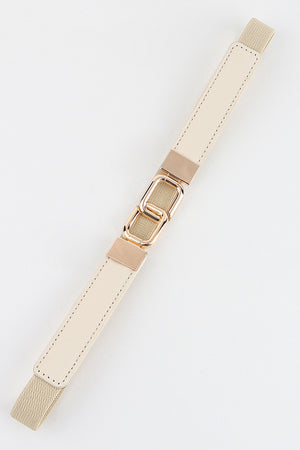 Geometric Double Buckle Elastic Belt-Teresa's Fashionista LLC