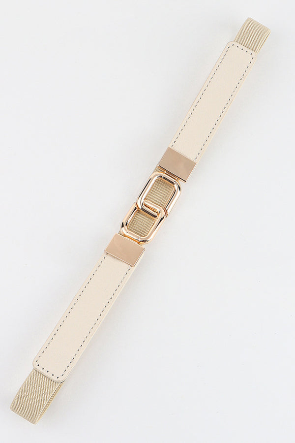 Geometric Double Buckle Elastic Belt-Teresa's Fashionista LLC