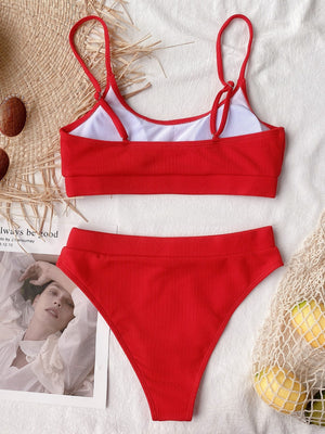 Scoop Neck Spaghetti Strap Two-Piece Swim Set-Teresa's Fashionista LLC