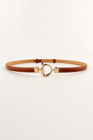 Toggle Buckle Skinny PU Belt-Teresa's Fashionista LLC