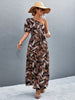 Printed Tie Waist One Shoulder Maxi Dress-Teresa's Fashionista LLC