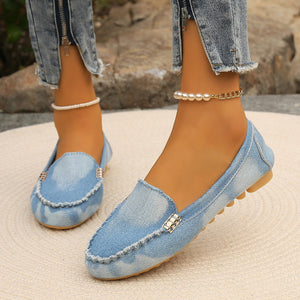 Round Toe Flat Loafers-Teresa's Fashionista LLC
