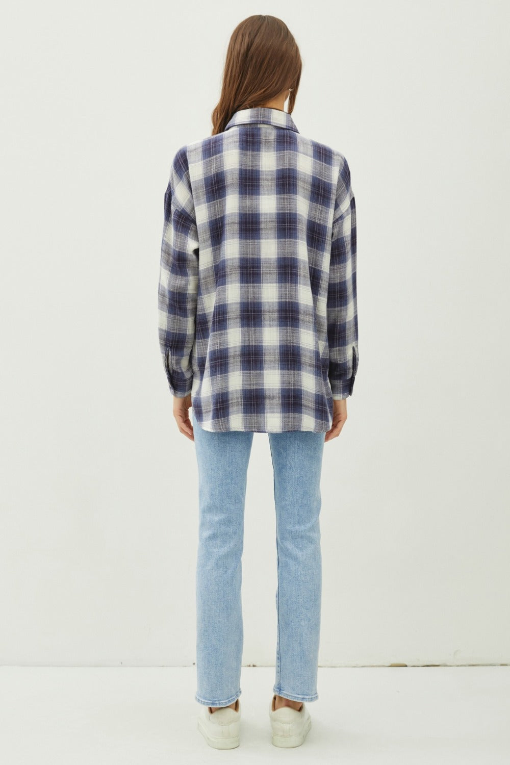Be Cool Plaid Flannel Button Down Shirt with Chest Pocket - Teresa's Fashionista LLC