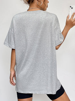 Round Neck Short Sleeve Ghost Graphic T-Shirt - Teresa's Fashionista LLC