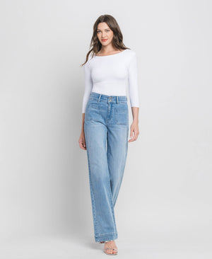 90'S VINTAGE SUPER HIGH RISE FLARE JEANS F5655