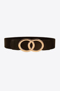 Zinc Alloy Buckle Elastic PU Belt-Teresa's Fashionista LLC