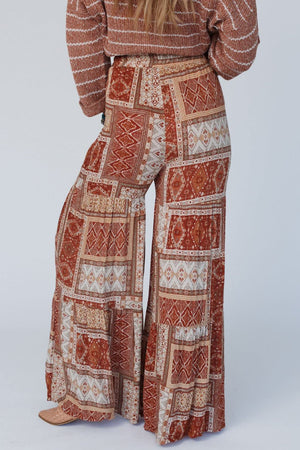 Geometric High Waist Wide Leg Pants-Teresa's Fashionista LLC