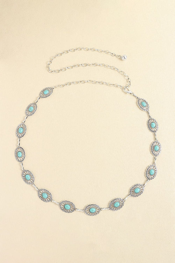 Vintage Turquoise Alloy Belt-Teresa's Fashionista LLC