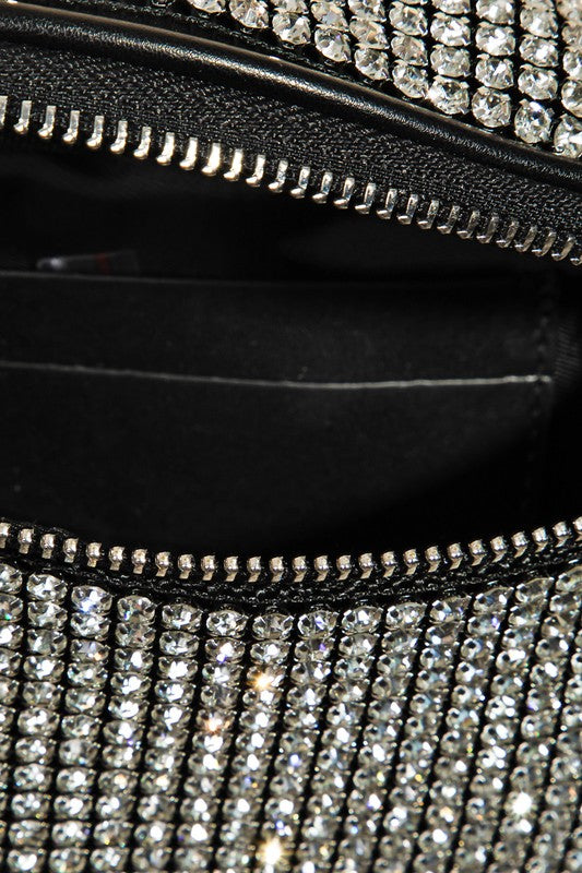 Fame Pave Rhinestone Crossbody Bag - Teresa's Fashionista LLC