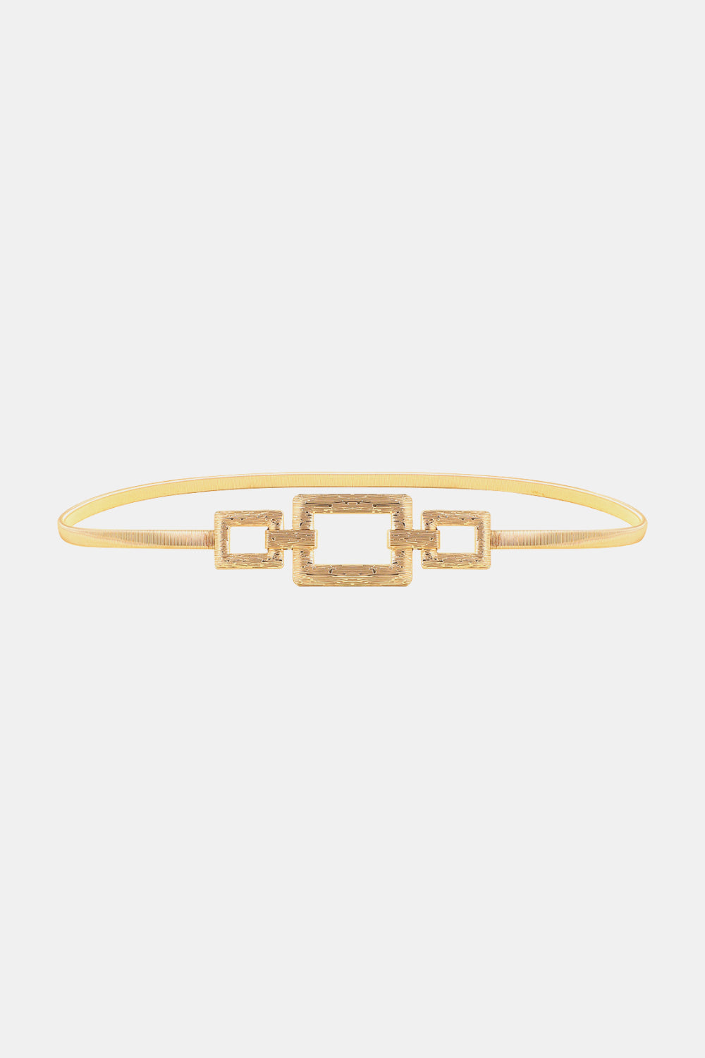 Square Shape Zinc Alloy Buckle Iron Belt-Teresa's Fashionista LLC