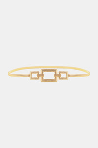 Square Shape Zinc Alloy Buckle Iron Belt