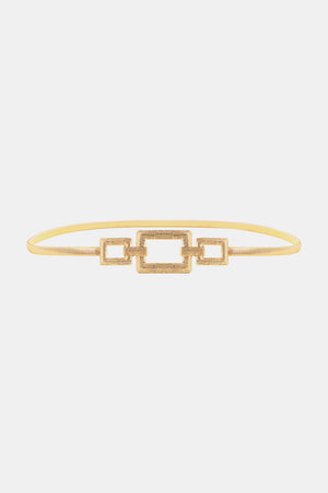 Square Shape Zinc Alloy Buckle Iron Belt-Teresa's Fashionista LLC