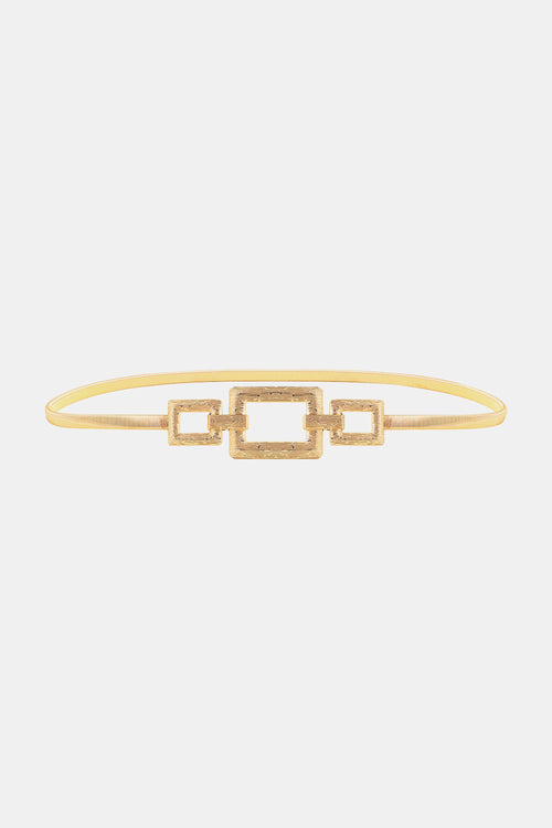Square Shape Zinc Alloy Buckle Iron Belt-Teresa's Fashionista LLC
