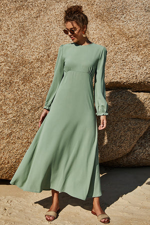 Puff Sleeve Flounce Dress-Teresa's Fashionista LLC