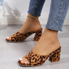 Leopard Block Heel Suede Sandals-Teresa's Fashionista LLC