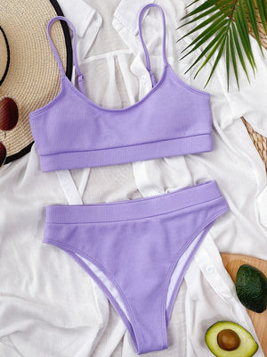Scoop Neck Spaghetti Strap Two-Piece Swim Set-Teresa's Fashionista LLC