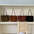 P24123 Suede-Like Microfiber Leather Tote w/Cosmetic Pouch