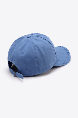 Distressed Adjustable Baseball Cap-Teresa's Fashionista LLC