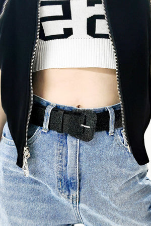 Glitter PU Leather Belt-Teresa's Fashionista LLC