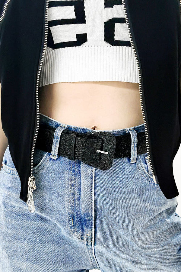 Glitter PU Leather Belt-Teresa's Fashionista LLC