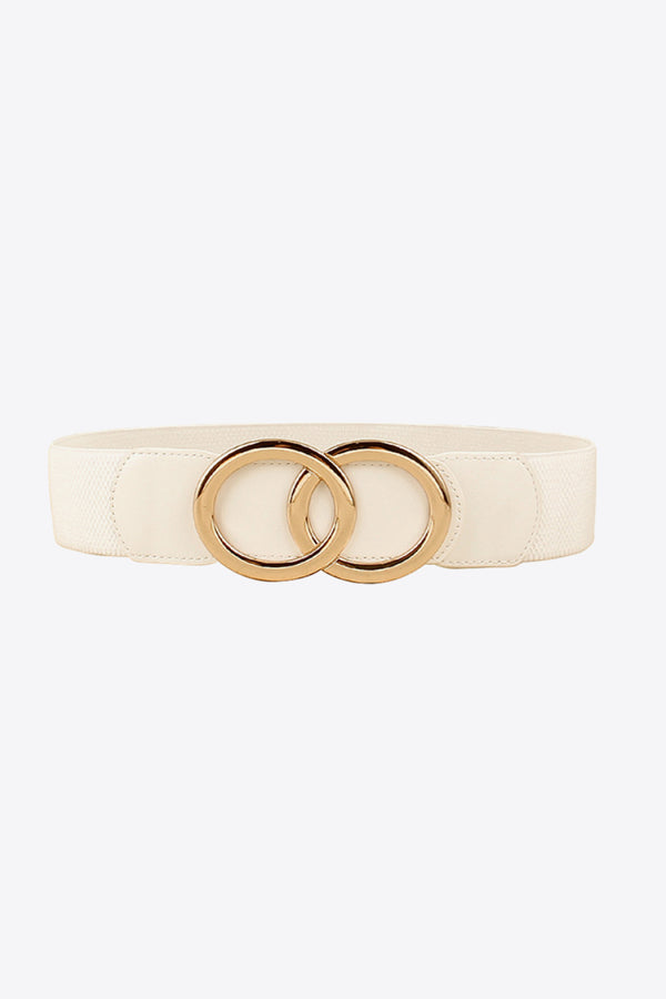 Zinc Alloy Buckle Elastic PU Belt-Teresa's Fashionista LLC