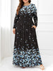 Plus Size Round Neck Maxi Dress with Pockets-Teresa's Fashionista LLC
