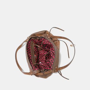 Nicole Lee USA Side Braided Tassel Inlaid Rhinestone Embroidery Hobo Bag-Teresa's Fashionista LLC