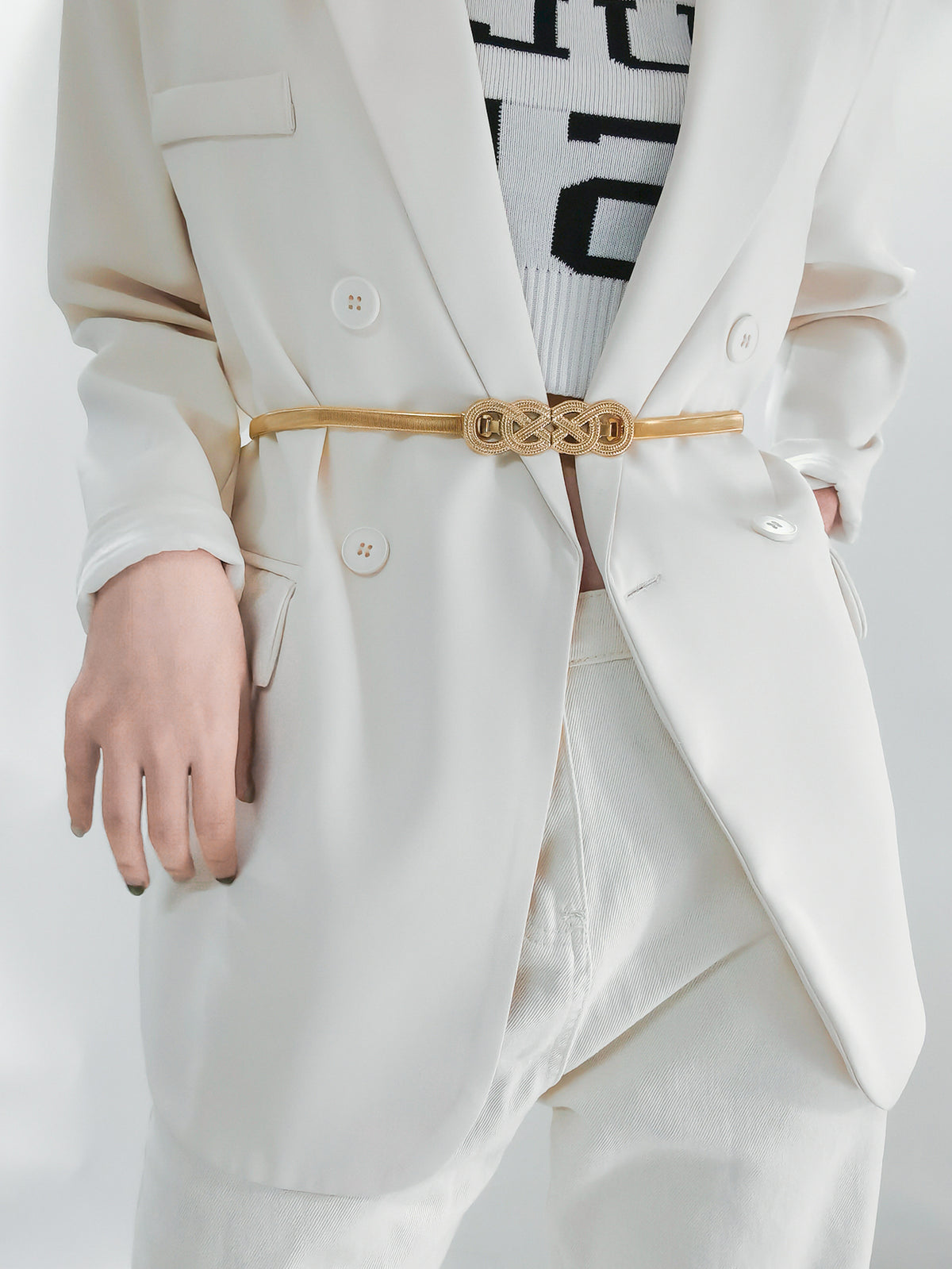 Knot Buckle Metal Belt-Teresa&#39;s Fashionista LLC