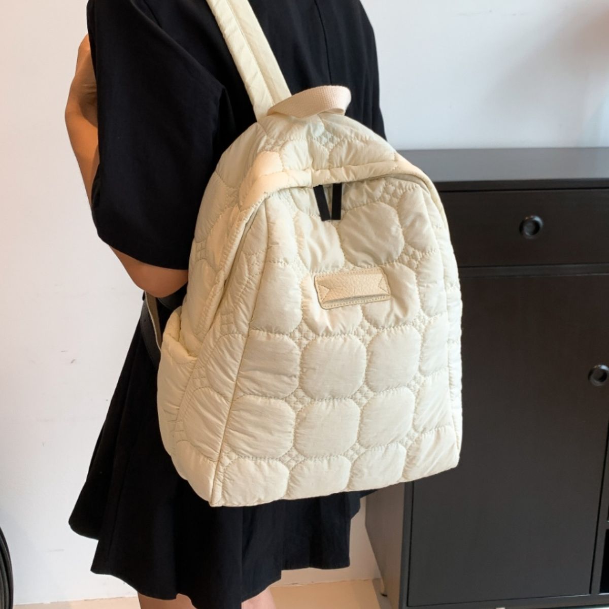 Quilted Polyester Backpack Bag-Teresa&#39;s Fashionista LLC