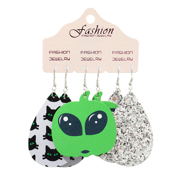 Teardrop Shape Halloween Theme Dangle Earrings - Teresa's Fashionista LLC