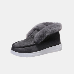 Furry Suede Snow Boots-Teresa's Fashionista LLC