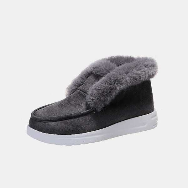 Furry Suede Snow Boots-Teresa's Fashionista LLC