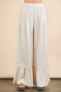 VERY J Palazzo Elastic Waist Comfy Pants