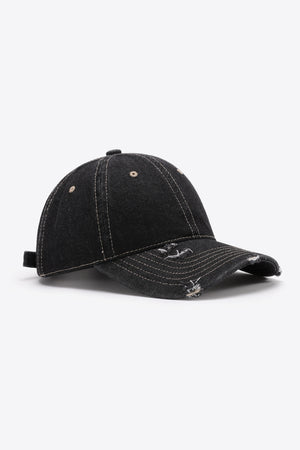 Distressed Adjustable Baseball Cap-Teresa's Fashionista LLC