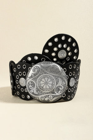 Vintage PU Leather Wide Belt-Teresa's Fashionista LLC