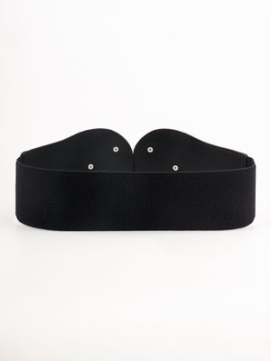Alloy Buckle Elastic PU Belt-Teresa's Fashionista LLC