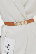 Geometric Double Buckle Elastic Belt-Teresa's Fashionista LLC
