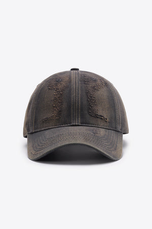 Distressed Adjustable Baseball Cap-Teresa's Fashionista LLC