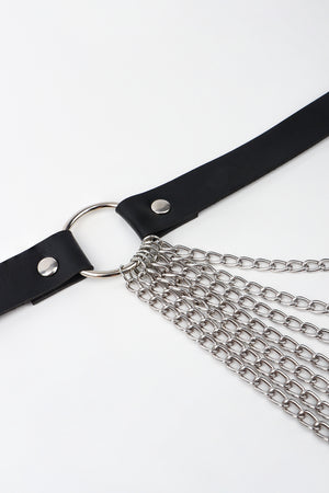 PU Belt with Chain-Teresa's Fashionista LLC