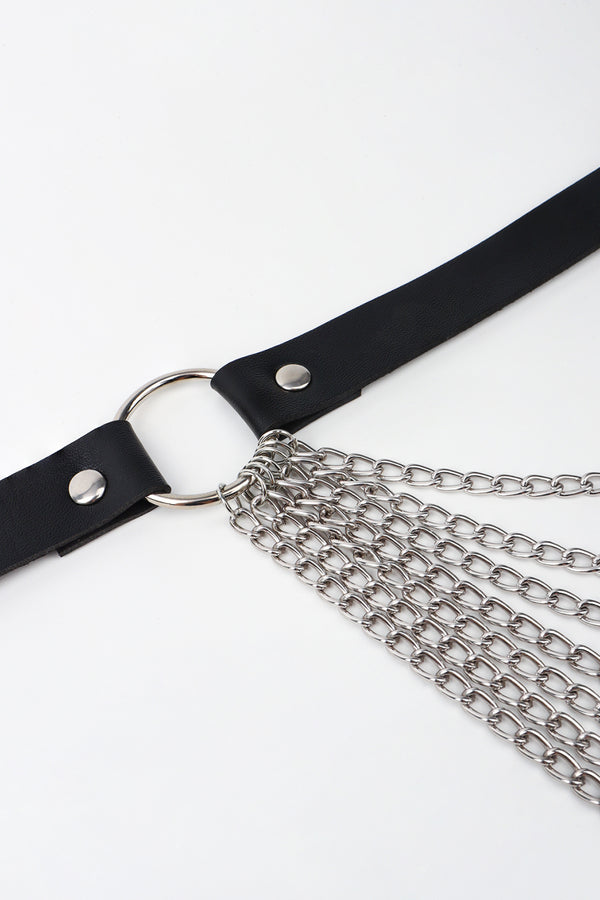 PU Belt with Chain-Teresa's Fashionista LLC