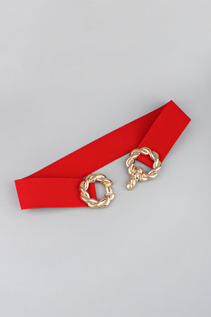 Zinc Alloy Buckle Elastic Belt-Teresa's Fashionista LLC